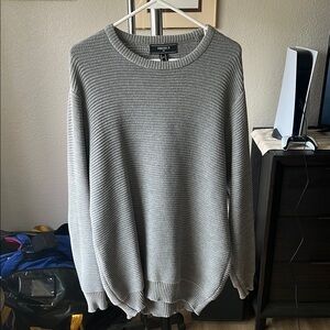 Forever 21 Gray Crewneck Sweater Classic Knit Pullover